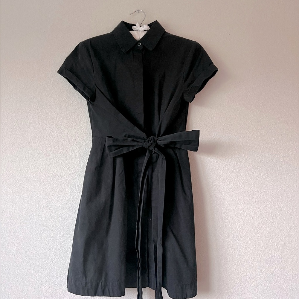 🎀 🖤FREE PEOPLE MINI DRESS 🎀 🖤 RARE 🎀 🖤STRUCTURED PLEATED 🎀 🖤 BOW 🎀 🖤